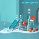 სასრიალო და საქანელას კომპლექტი ცისფერი