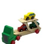 ხის ტრაილერი მანქანებით