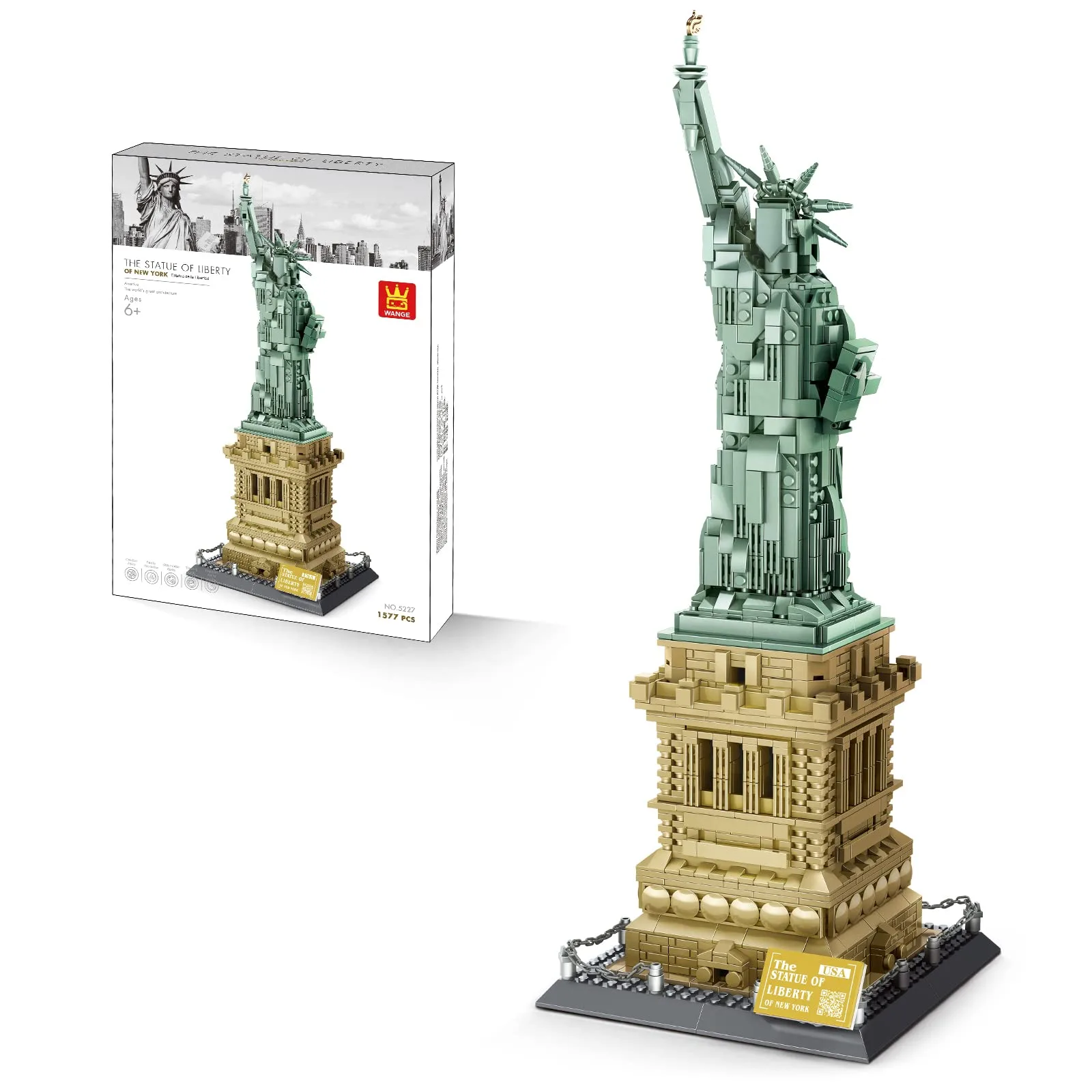 71UTfVrLGJL ასაწყობი თავისუფლების ქანდაკება - Statue of Liberty 1577 Pcs - Image 1