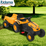 პედლიანი ტრაქტორი მისაბმელით ყვითელი Kidsma