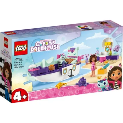 LEGO 10786 Gabby's Dollhouse Gabby & MerCat's Ship & Spa ლეგოს ასაწყობი კუბიკები 88ც