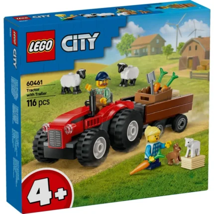 LEGO City 60461 Red Farm Tractor with Trailer & Sheep ლეგოს ასაწყობი კუბიკები 116ც
