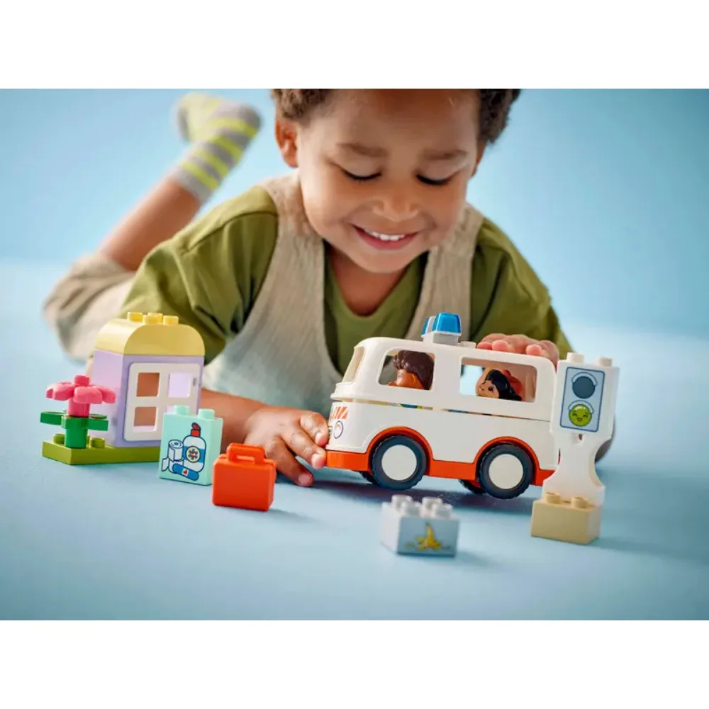 LEGO DUPLO 10447 Classic Ambulance with Driver ლეგოს ასაწყობი კუბიკები 19ც - Image 6
