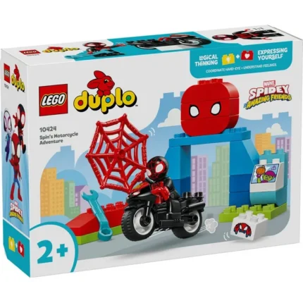 LEGO DUPLO 10424 Spidey Spin's Motorcycle Adventure ლეგოს ასაწყობი კუბიკები 24ც