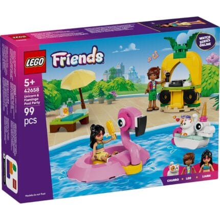 LEGO Friends 42658 Unicorn & Flamingo Pool Party ლეგოს ასაწყობი კუბიკები 99ც