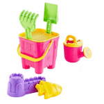 ქვიშის სათამაშო სათლისა და ნიჩბების ნაკრები კოშკით - 1033 Castle Beach Pail