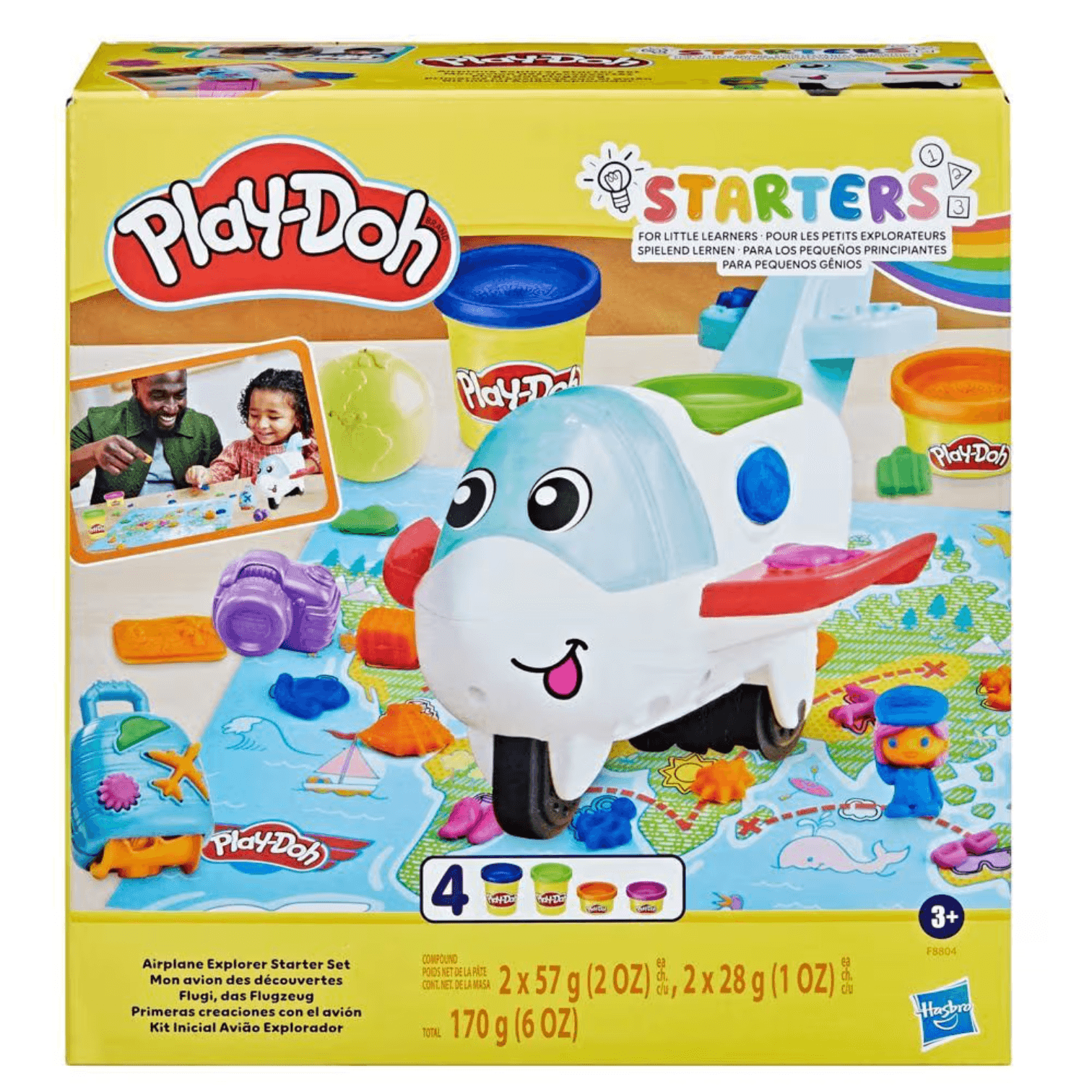 11 პლასტელინი მოგზაური Play-Doh Airplane Explorer Starter Set - Image 1