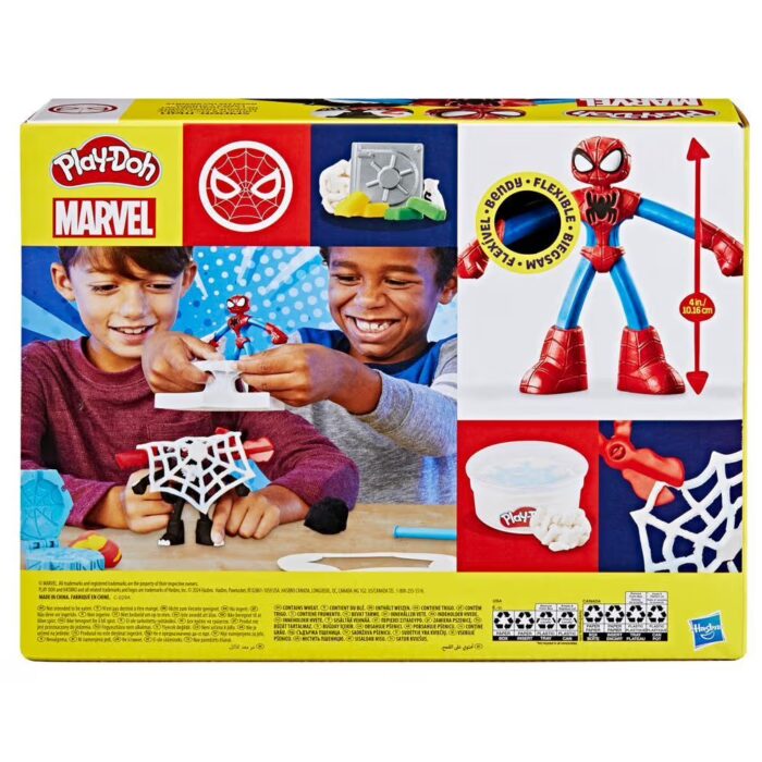 Spider-Man-ის პლასტელინი Play-Doh Marvel Spider-Man Launch & Slice Battle Playset, 2 Action Figures, 7 Accessories - Image 9
