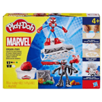 Spider-Man-ის პლასტელინი Play-Doh Marvel Spider-Man Launch & Slice Battle Playset, 2 Action Figures, 7 Accessories