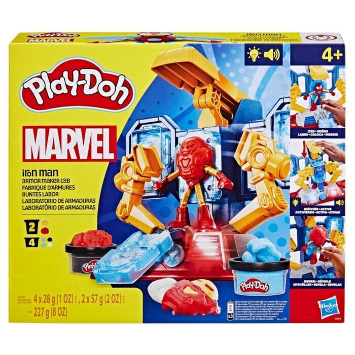 Iron Man-ის პლასტელინი Play-Doh Marvel Iron Man Armor Maker Lab Playset with Iron Man Action Figure - Image 2