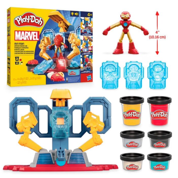 Iron Man-ის პლასტელინი Play-Doh Marvel Iron Man Armor Maker Lab Playset with Iron Man Action Figure - Image 1