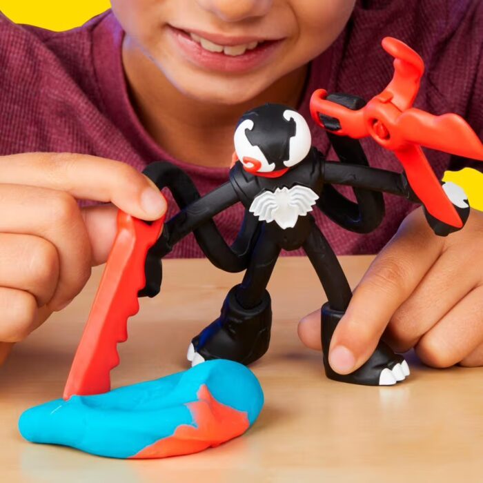 Spider-Man-ის პლასტელინი Play-Doh Marvel Spider-Man Launch & Slice Battle Playset, 2 Action Figures, 7 Accessories - Image 6