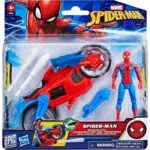 Spider-Man-ის ფიგურა მოტოციკლეტით Spiderman Spider-Man Web Blast Cycle Toy Set With 10-Cm Action Figure And 2 Web Projectile Hasbro