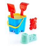 ქვიშის სათამაშო სათლისა და ნიჩბების ნაკრები კოშკით - Castle Beach Pail