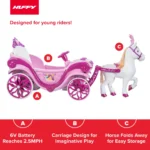 Huffy Disney Princess Royal Horse and carriage - საბავშვო ელექტრო მანქანა დისნეის პრინცესის ეტლი და ცხენი - Image 2