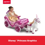 Huffy Disney Princess Royal Horse and carriage - საბავშვო ელექტრო მანქანა დისნეის პრინცესის ეტლი და ცხენი - Image 4