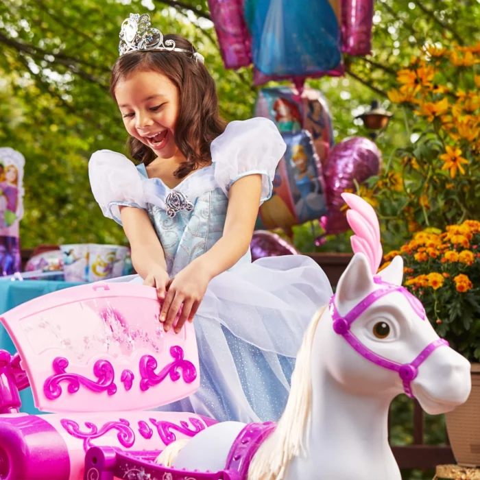 Huffy Disney Princess Royal Horse and carriage - საბავშვო ელექტრო მანქანა დისნეის პრინცესის ეტლი და ცხენი - Image 9