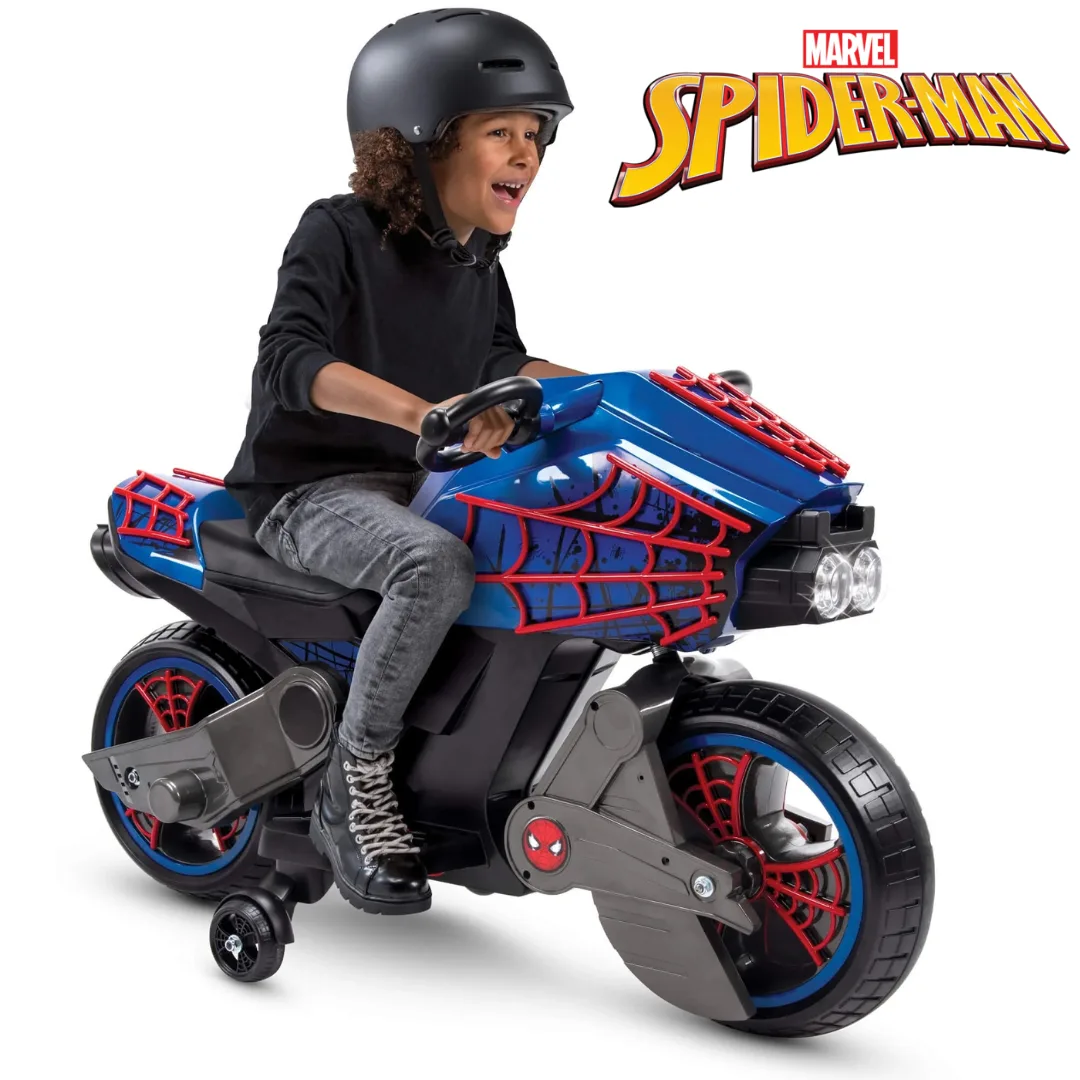 Huffy Marvel Spider-Man Motorcycle - საბავშვო ელექტრო მოტო ადამიანი ობობა - Image 1