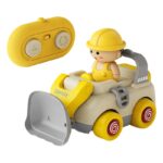 პულტიანი სამშენებლო მანქანა ფიგურით RC Road Roller with Rubber Tires Detachable Figurine CRAZON 333-KT2401