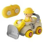 პულტიანი სამშენებლო მანქანა ფიგურით RC Road Roller with Rubber Tires Detachable Figurine CRAZON 333-KT2401