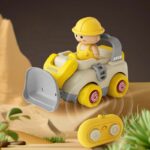პულტიანი სამშენებლო მანქანა ფიგურით RC Road Roller with Rubber Tires Detachable Figurine CRAZON 333-KT2401 - Image 3