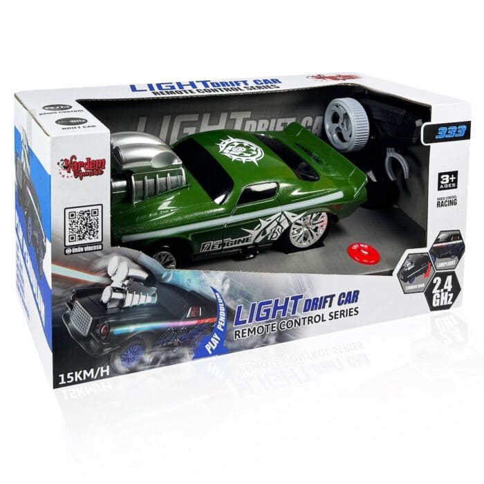 პულტიანი მანქანა დრიფტის ფუნქციით Drift RC Car Toy With LED Lights CRAZON 333-TJ24161B(Green) - Image 2