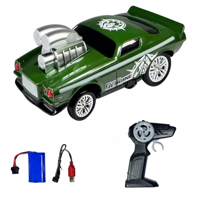 პულტიანი მანქანა დრიფტის ფუნქციით Drift RC Car Toy With LED Lights CRAZON 333-TJ24161B(Green) - Image 1