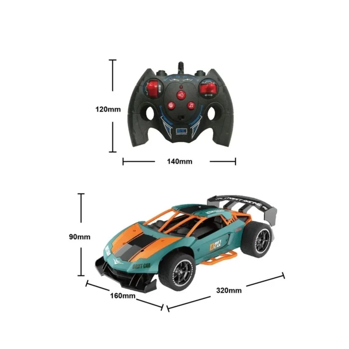 პულტიანი მანქანა კვამლის ფუნქციით 1:14 TOY RC CAR MIST SPRAY 4WD SMOKING CRAZON 333-SC21142 - Image 2