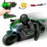 პულტიანი მოტოციკლეტი 45°-ით დახრის ფუნქციით 30კმ/სთ High Speed 30KM/H RC Motorbike 45° tilt in turns CRAZON 17MT01B
