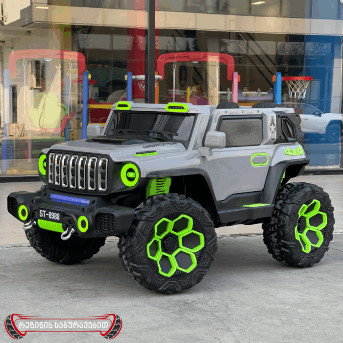 ელექტრო მანქანა JEEP ნაცრისფერი - Image 1