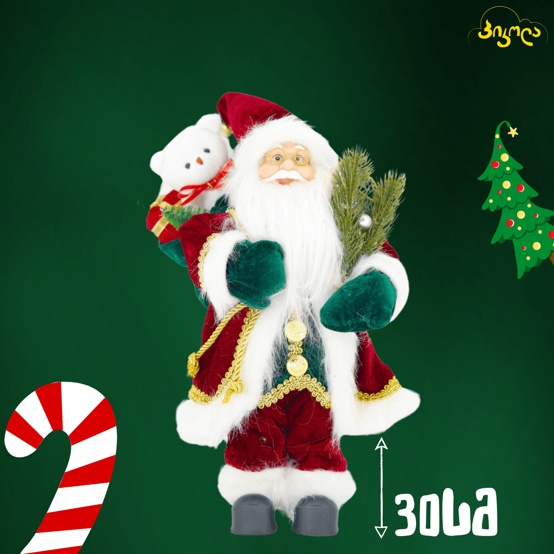 6 თოვლის ბაბუა 30 სმ - Image 1