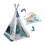 ჩვილის განსავითარებელი ხალიჩა კარავი ბალიშითა და მობაილით - Image 2