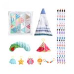 ჩვილის განსავითარებელი ხალიჩა კარავი ბალიშითა და მობაილით - Image 3